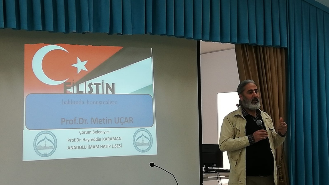 Prof.Dr. Metin UÇAR öğrencilerimize Filistin'i anlattı